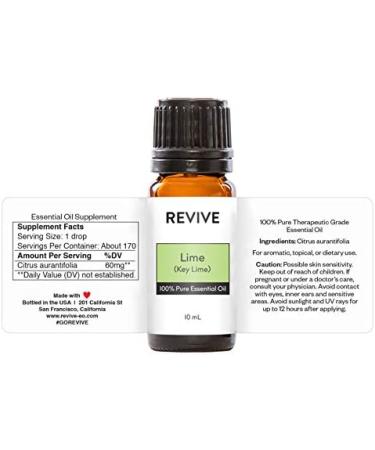 Key Lime Essential Oil | 100% Pure Therapeutic Grade | Aromatherapy Massage Skin & Hair Care | Revive Essential Oils - Buy Online on GoSupps.com