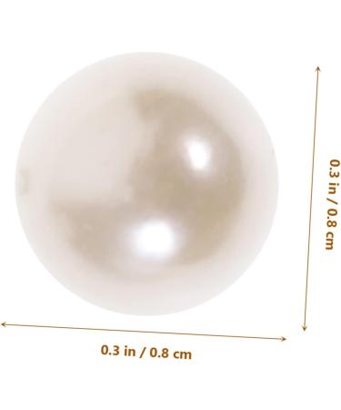 NUOBESTY 150 Sets Pearl Claw Nails Nonporous Imitation Pearls 0.8X0.8X0.8CM White - Buy Online on GoSupps.com
