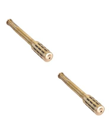 Beavorty 2st Gold Handheld Moxastab made of pure copper Moxa-stick Moxa-Walze Body Massage Moxibustion Device Moxibusstaufststab Mediumx2Pcs Goldenx2st