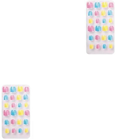 2 Set of 1 Set Christmas Nail Wraps Cartoons Style Decor Adorable False Fingernails Children Removable Art Decals DIY Manicure - Buy Online on GoSupps.com