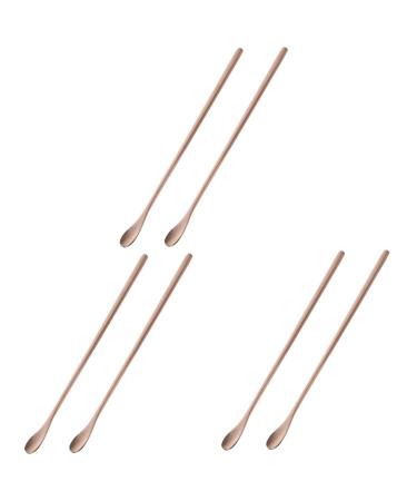 BESPORTBLE 6 Pcs Animal Feeding Pet Food Scoop Reptile Reptile Stainless Steel 19.20X1.30X0.20CMx3pcs Goldenx3pcs