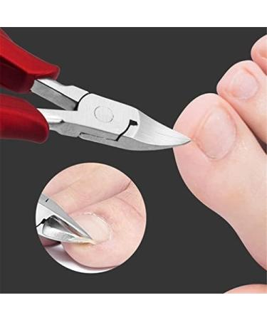 Feet Nail Clipper Professional Thick Ingrown Toe Nail Clippers for Men Women Pedicure Scissors Toenail Cutter (Rosso 14.5 * 5.7cm) Svart 14.5*5.7cm - Buy Online on GoSupps.com