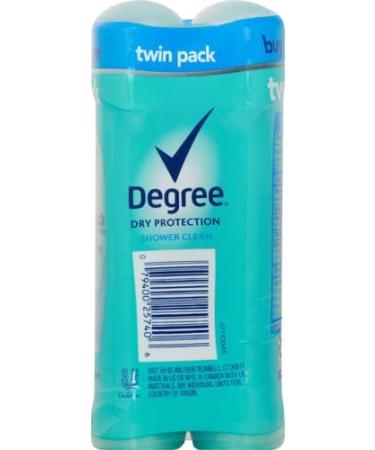 Degree Antiperspirant Deodorant Shower Clean Twin Pack 48-Hour Sweat and Odor Protection Antiperspirant for Women 2.6 oz - Buy Online on GoSupps.com