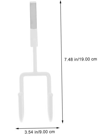 BUGUUYO 4pcs Storage Hooks Closet Hooks for Wall Kitchen Cabinet Coat Hook Door Hook No Punching 19X9X5CM White - Buy Online on GoSupps.com