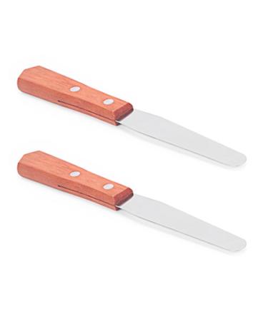 ZOKJSW 2 PCs Cake Spatel Stainless Steel Professional High Angle Palette Cake Cutterpastry Cutterfrosting Spatulacake Dessert Chef Tools
