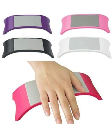 New Plastic Silicone Nail Art Cushion Pillow Hand Holder Nail Arm Rest Manicure Tool - (Color: Rose Red)