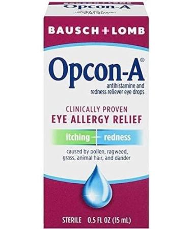 Bausch + Lomb Opcon-A Eye Drops Allergy Relief 0.5 oz - Pack of 4 - Buy Online on GoSupps.com
