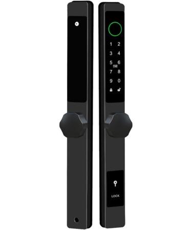 APP Waterproof Smart Fingerprint Password Lock Bridge-Cut Aluminum Alloy for Outdoor Push Pull Sliding Frame Glass Door (Color : Silver A 8535) (Black a 8560) - Buy Online on GoSupps.com