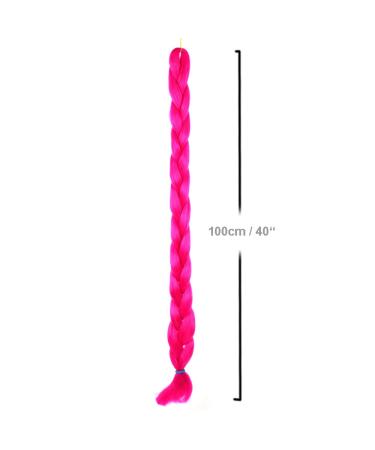 Buy Mybraids 1-Colored Premium Braid Hair 2m - Fuchsia for Rasta Braids Dreads Crochet Box Braids & Cornrows | Art Hair Extensions - Buy Online on GoSupps.com
