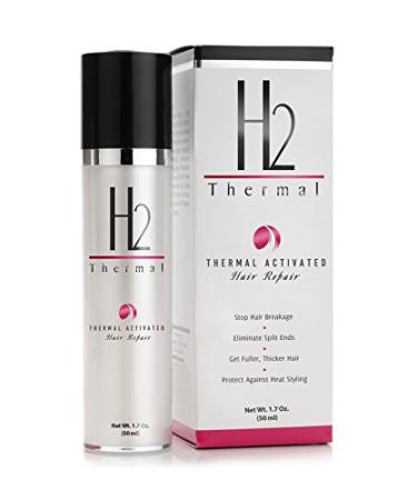 H2 Thermal Heat Activated Hair Repair Treatment -- Leave in Moisturizing Cream with Thermal Protection -- Conditioning Hair Mask to Heal Damage & Split Ends -- Safe For Color Treated Hair (50 ml)