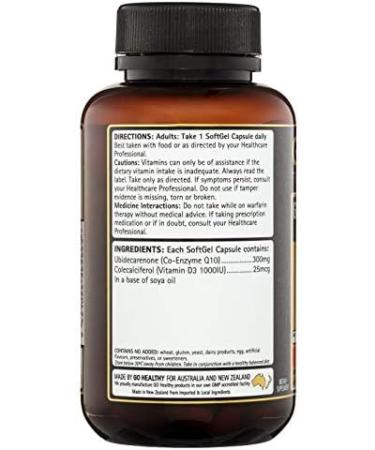 CoQ10 Ubiquinol 100mg - 60 Vegetarian Capsules for Heart Health & Energy Support | Shop Internationally - Buy Online on GoSupps.com