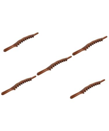 Healeved 5st Rollstab with 20 balls Massage devices made of wood massage roller stick ar Gua Sha massage stick head massage device muscle scratch massage tab for the back round pearls rolling floor