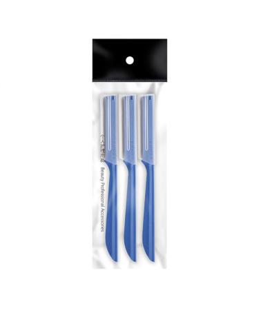 1/3 pieces eyebrow trimmer razor razor blade eyebrow shape face razor face hair remover for women beauty make-up tools (color: 3pcs blue)
