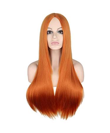 Buy SUNNYBLUEE Long Straight Middle Wig - Heat Resistant Synthetic Hair in Black White Pink Orange Purple & Gray - Stylish & Versatile International Shipping Available - Buy Online on GoSupps.com