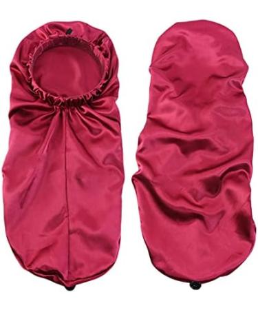 Women's Extra Large Satin Sleep Cap for Long Curly Hair - Long Satin Hair Bonnet for Sleeping - Hair Protection and Elastic Fit - Buy Online on GoSupps.com
