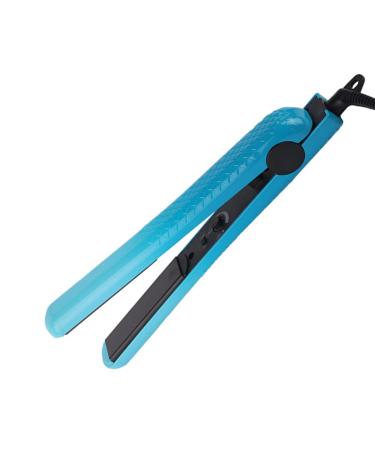 Professional Ceramic Flat Iron Hair Straightener - 1 Inch Heats Up in 15 Seconds Creates Silky Smooth Hair Easy to Use Compatible with 110V-220V Automatic Shut-Off (Blue)