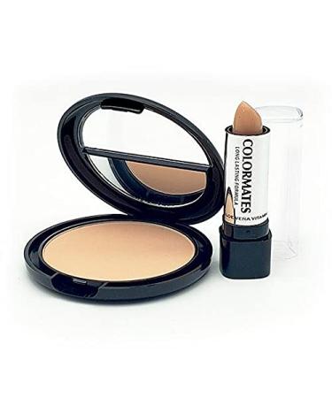 Colormates Pressed Powder with Concealer Creme Beige