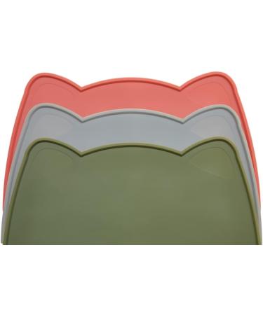 Ohmo Bowl Pad for Small Dogs & Cats - Non-Slip Silicone Feed Mat Waterproof & Camouflage Green (46x25cm) - Perfect for Cat Bars - Buy Online on GoSupps.com