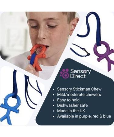 Sensory Direct Chewbuddy & Lanyard - Purple Sensory Chew and Teething Aid for Kids and Adults with Autism, ADHD, SPD, Oral Motor Needs | Anxiety Relief Tool - Buy Online on GoSupps.com