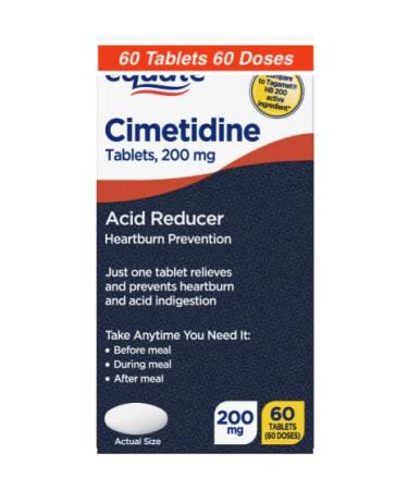 Cimetidin 200 mg 60 Tablets | Fast-Acting Heartburn Relief Acid Reducer for Stomach Discomfort Indigestion & Sour Stomach Pack-1