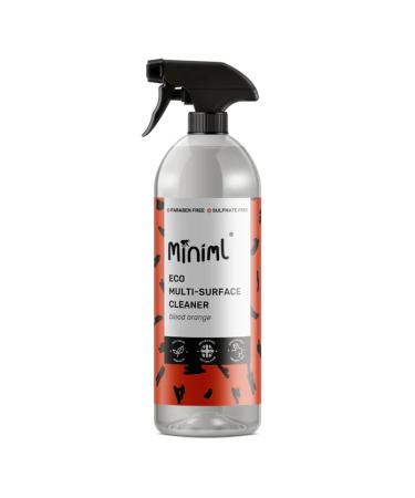 Miniml Eco Multi Surface Cleaner General Purpose Spray 750ml Blood Orange Scented for Cleaning All Surfaces Floors Walls Glass Kitchen Bathroom - Natural Plant Based Vegan Formula & Cruelty Free