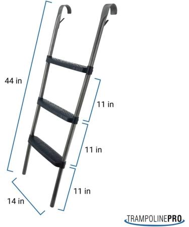 Trampoline Pro 3-Step Ladder with Safety Latch for Kids - Wide Steps, Universal Hook, TPro Warranty - Tool-free Install - Buy Online on GoSupps.com
