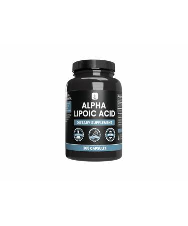PURE ORIGINAL INGREDIENTS Alpha Lipoic Acid (365 Capsules) No Magnesium Or Rice Fillers Always Pure Lab Verified 365 Count (Pack of 1)
