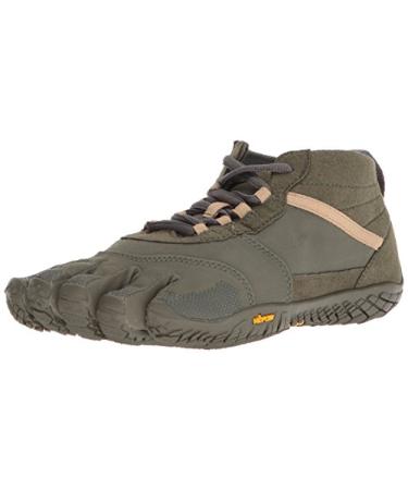 Vibram Men's s V-Trek Khaki/Black Hiking Shoe 10.5-11 Military/Dark Grey