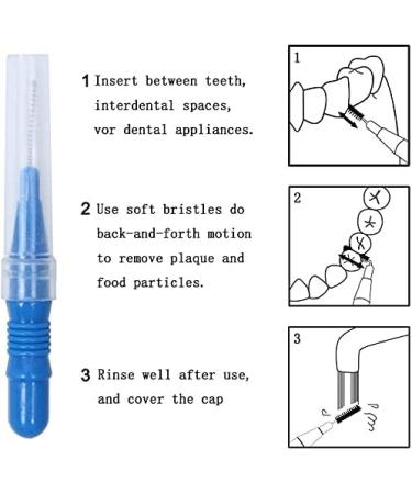 100-Piece Interdental Brush Toothpick Flossing Head Set for Oral Hygiene | Dental Floss Stick Cleaner Tool - Buy Online on GoSupps.com