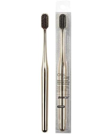 AD-BCRBgen 2/1 Deluxe Soft Bristle Toothbrush for Men - Gold Tooth Cleaning Care 2pcs White - Buy Online on GoSupps.com