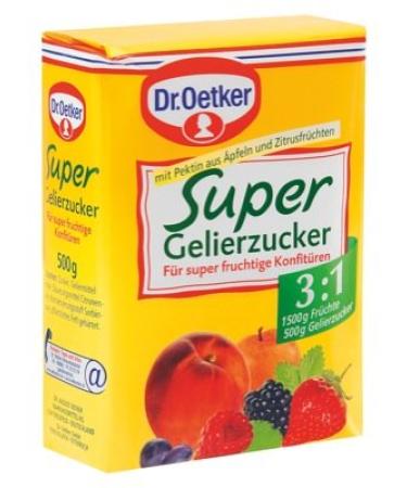 Dr. Oetker - Super sucre de confiture 3: 1 (Super Gelierzucker 3:1) | Poids Total 500 grams