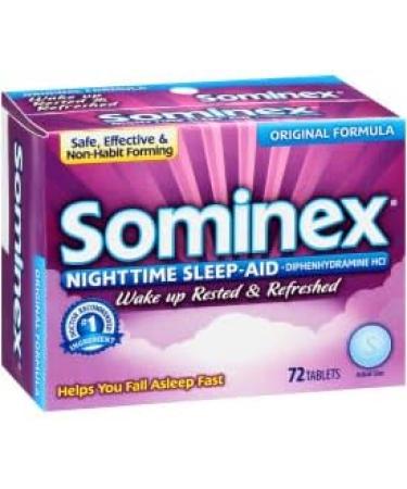 Sominex Nighttime Sleep Aid - Maximum Strength 72 Tablets (Pack of 3) | Fast International Shipping - Buy Online on GoSupps.com
