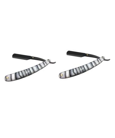 Frcolor 2st razor blade holder for hairdresser shaver handle Individual razor razor bare turf for men m quinas de afeitar para hombres men razor shaver manual man like representedx2stk mediumx2pcs