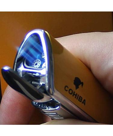 weicheng Windproof Torch Lighter Cigar Lighter Triple Jet Flame Torch Lighters Windproof Butane Refillable Gas Lighters with a Gift Box (Without Butane) (Red) - Buy Online on GoSupps.com