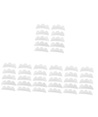 FRCOLOR 40 Pairs Eyelash Spacer Eyelash Lift Shield Eyelash Pad Made of Silicone Cosmetic Studio Fixed Eyelash Curler Tool Eyelash Lifting Kit Eyelash Perm Device Translucent Crown