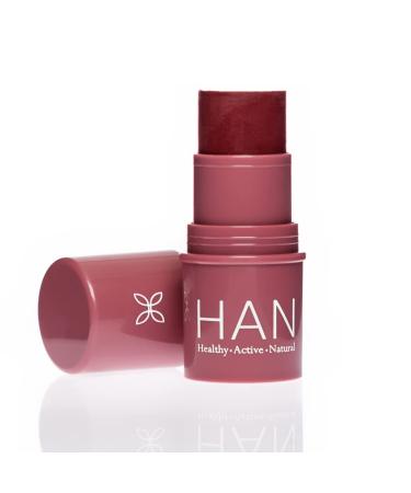 HAN Skincare Cosmetics Vegan  Cruelty-Free  Clean 3-in-1 Multistick for Cheeks  Lips  Eyes  Bordeaux Glow | 0.20 oz 0.20 Ounce (Pack of 1) Bordeaux Glow