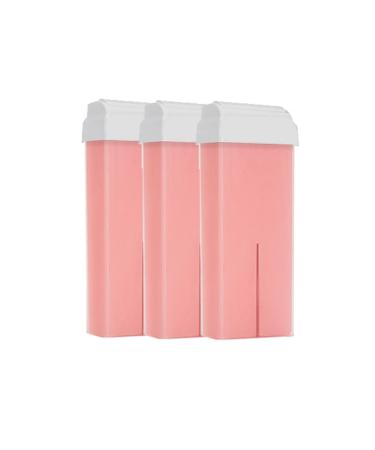 Purewax | Wax Cartridges | Hair Removal with Strip | Roll On 100ml | Professional | Legacy | Jersey | Body (Titania Pink, 3 Ca