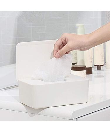 QKFON Storage Box for Wet Wipes - Versatile Tissue Holder & Napkin Organizer for Home & Office (White) - Buy Online on GoSupps.com