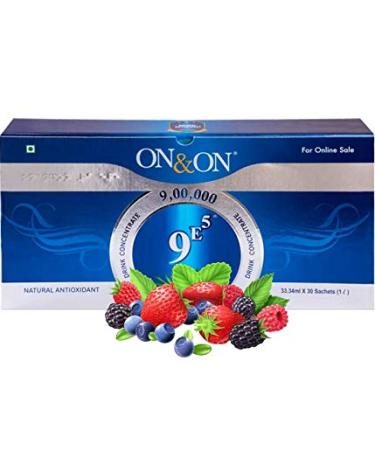 ON & ON 9E5 Drink Concentrate Highest ORAC Value Product is an Active formulations of Natural Key Ingredients 30 sachets/Tube in one Box Immunity Boosting
