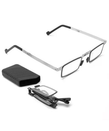 Limfer portable mini blue light blocking reading glasses compact folding for women men fashion anti -uv computer reader jumping hinge housing