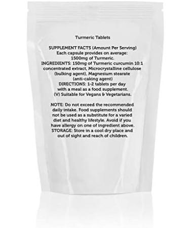 Turmeric 250 Tablets - Curcumin 1500mg Concentrated Extract | Premium Health Supplement - Buy Online on GoSupps.com