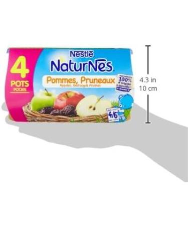 NESTLE NATURNES Baby Compotes Apples Plums 4 x 130 g from 4 to 6 Months - Buy Online on GoSupps.com