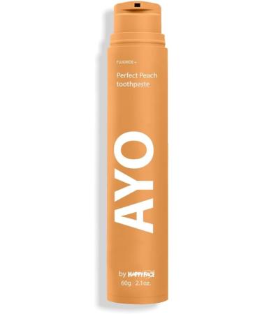 AYO Fluoride+ Whitening Toothpaste - Eliminate Bad Breath Protect Enamel & Gums | 6 Vegan Fresh Flavors - Perfect Peach - Buy Online on GoSupps.com