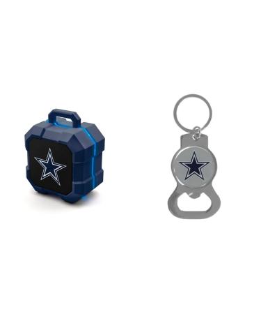 SOAR NFL Shockbox LED Wireless Bluetooth Speaker, Dallas Cowboys & NFL Siskiyou Sports Fan Shop Dallas Cowboys Bottle Opener Key Chain One Size Team Color, Black