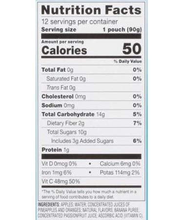 Tree Top Tropical Apple Sauce Pouches 3.2 oz - Pack of 12 | Tropical Flavored Snack Pouches - Buy Online on GoSupps.com