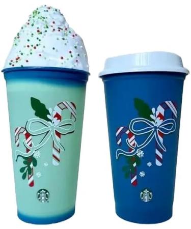 Starbucks Limited Edition Color Changing Candy Cane Reusable Plastic Hot Cups (3)16 oz - Buy Online on GoSupps.com