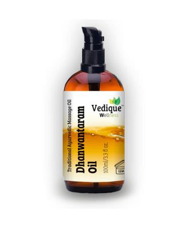 VEDIQUE Remedies Dhanwantaram Oil | 100 ml | over 25 herbs | Ayurvedic classic massage oil | Vata Balancing | all natural