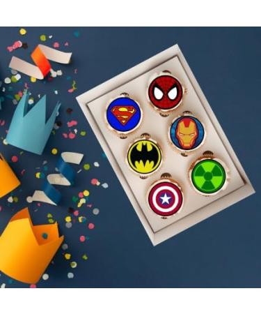 24 PRECUT Superhero Cupcake Toppers Spiderman Cake Decorations Spiderman Cake Topper Edible Superhero Party Decorations Comic Book Edible Cake Topper Avengers Cupcake Toppers - Buy Online on GoSupps.com