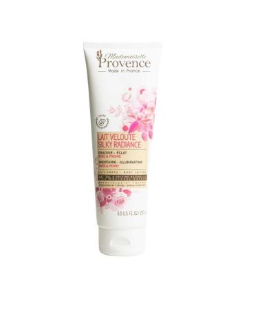Mademoiselle Provence - Rose & Peony Silky Radiance - Natural Body Lotion- Smoothing & Illuminating - Made in France 8.50 Fl Oz (Pack of 1)