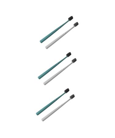 Fomiyes 6 pc toothbrush reusable toothbrush travel toothbrush large dusky toothbrush soft coal toothbrush tongue oral oral oral care tools for tooth cleaning adult careers 1 piece (1 Pack) as shown x 3 pieces